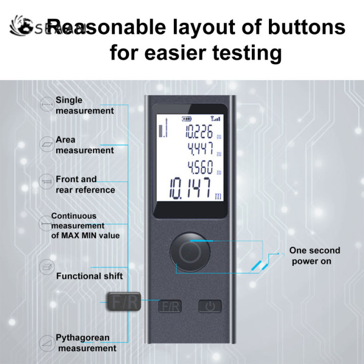 เครื่องหาระยะเลเซอร์สมาร์ทขนาดเล็กอัจฉริยะ30เมตรเลเซอร์ดิจิตัลชาร์จ-usb-มือถือเครื่องวัดเมตร