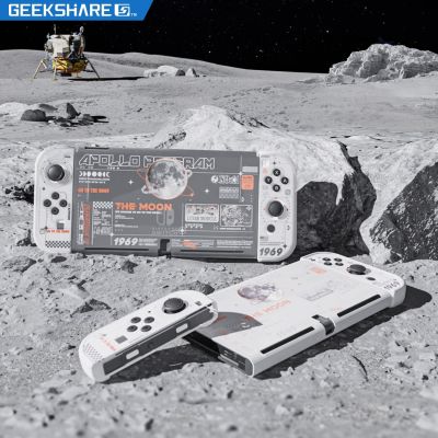 Geekshare เคสป้องกันใช้ได้กับนินเท็นโดสวิตช์ OLED พระจันทร์ใหม่โปร่งใสเคสแข็งสำหรับสวิทช์ OLED อุปกรณ์เสริมเครื่องเกมคอนโซล