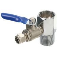 1/2 to 1/4 Ball Tee Connector Valve RO Feed Water Adapter for Faucet Tap Replacement Hardware Tools