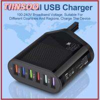 TIINSOO หลาย6พอร์ต ที่ชาร์จ USB 3.5A ที่ชาร์จติดผนัง ของใหม่ อะแดปเตอร์ชาร์จ IPhone 11 Pro