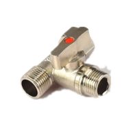 1 PC 1/2 BSP Male to Male to Female Tee Type Brass Plated Loose Joint Ball Valve Thick Pipe Fitting Connector for Water Faucet Plumbing Valves