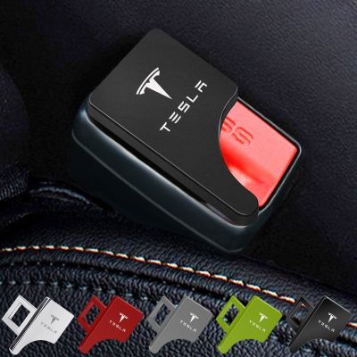◊✕ New Car Safety Belt Seat Belt Cover Vehicle Buckle Clip Seatbelt Clip For Tesla model 3 model X Y style Roadster Accessories