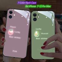 [Phone case]ส่องแสงปกป้องโทรศัพท์กันกระแทกแว่นตาปกคลุมสำหรับ IP Hone 7 8พลัส11 XS XR MAX เสียงอะคูสติกควบคุมกรณีโทรศัพท์มือถือ