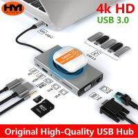 Usb Hub 3.0 Docking Station Usb 3.0 Splitter Beberapa Port Tipe C Extensor Usb Dock Konsentrator 4K HD untuk Xiaomi Lenovo Macbook