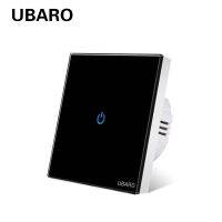 hot！【DT】 UBARO Eu AC100-240V Tempered Glass Panel Wall Sensor 1/2/3 Gang 10A Led Indicator