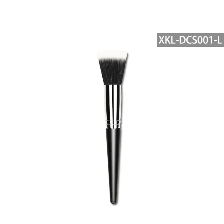 wooden-handle-makeup-brush-double-layer-bionic-nylon-soft-fiber-hair-flat-head-stipple-brush-for-girl-cosmetic-beauty-tool-makeup-brushes-sets