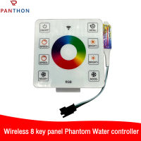 PANTHON สวิตช์แบ็คดรอปเป่าลม LED หรี่ตัวควบคุมไฟ LED ฝาครอบที่แขวนทิชชู่แบบติดผนังสวิตช์ระบบสัมผัส DC5V-24V โคมไฟ LED แถบ