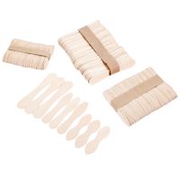 50pcs/set Ice Cream Sticks Wooden Spoon Natural Wood Popsicle Taster Lolly Cake Nontoxic Smooth 1.5cm*6cm/7.5cm/9.4cm DIY Craft Bar Wine Tools