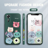 OPPO A17โทรศัพท์กรณี A17K OppoA17 OppoA17K OppoA17 OppoA17K Oppoa17 Oppoa17k การ์ตูน Monster University Stitch Design ขอบสแควร์ซิลิโคน Full ฝาครอบกล้อง