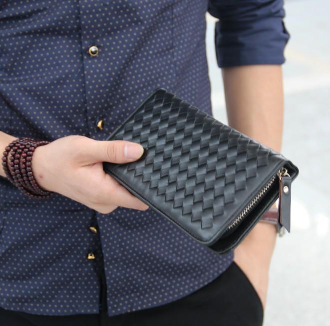 layor-wallet-หนัง-pu-มาตรฐานสำหรับผู้ชาย-กระเป๋าสตางค์หนังสานกระเป๋าสตางค์ซิปยาวใช้งานง่าย