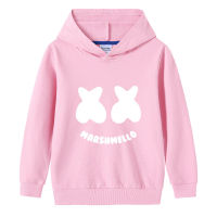 Marshmello Boy Hoodie สำหรับเด็กชายหญิงเสื้อผ้าเด็กน่ารักพิมพ์ผ้าฝ้าย Hooded Sweatshirt ฤดูใบไม้ผลิฤดูใบไม้ร่วงแขนยาว