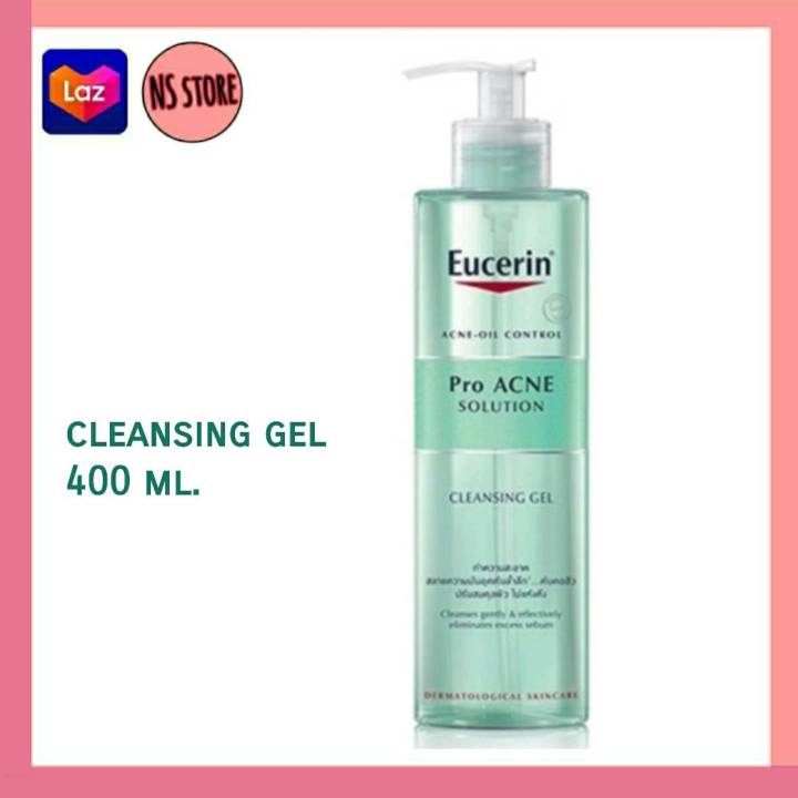 Eucerin Pro Acne Cleansing Gel 400 ml. ยูเซอริน เจลล้างหน้า สูตรสิว 400มล.