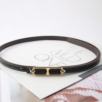 Women Belt PU Leather Belt Dress Decorative Waistband Skinny Thin Belt Simple Belt All-match Belt Thin Belt