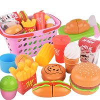 Kids Pretend Play Kitchen Toy Set Simulation Miniature Items Food Game Interactive Educational Children Toys Girls Birthday Gift