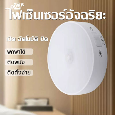 ไฟยึดผนังด้วยแม่เหล็ก LED โคมไฟหัวเตียง 0.3w โคมไฟ ชาร์จ LED Button night light ไฟติดผนังแบบไร้สาย ไฟเซ็นเซอร์ ไฟกลางคืน หลอดไฟอัจฉริยะ ไฟเซนเซอร์