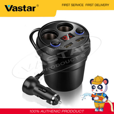 Vastarเครื่องชาร์จแบบแยกช่องในรถยนต์,ที่ชาร์จในรถยนต์แบบช่องเสียบUSB 2ช่อง3.1Aอะแดปเตอร์ชาร์จไฟฟ้าที่ชาร์จโทรศัพท์พร้อมหน้าจอแสดงค่าความต่างศักย์LED