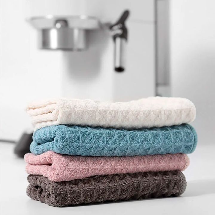 Waffle Square Towel Cleaning Cloth Coffee Bar Absorbent - Temu