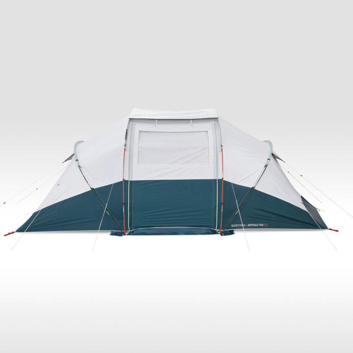 พร้อมส่ง-เต็นท์ตั้งแคมป์สำหรับครอบครัว-camping-tent-with-poles-arpenaz-4-2-f-amp-b-4-person-2-bedrooms