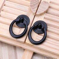 2Pcs Furniture Handle Black Kitchen Cabinets Pull Handle Knobs Drawer Door Ring Door Hardware Locks