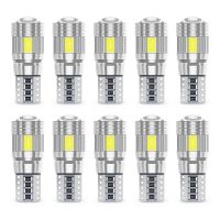 【CW】2/10PCS Led W5W T10 Car Led Signal Lamp 501 194 Bulbs 5630 6SMD Clearance Lights Reading Lights Interior Lights 6000K 12V White