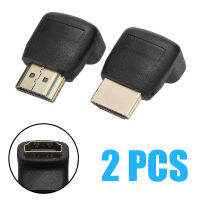 Cálido 2Pcs 90องศา + 270องศา HDMI มุมขวาชายอะแดปเตอร์ตัวเมีย Connector