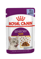 Royal Canin อาหารแมวโตช่างเลือก กระตุ้นการกินด้วยรสชาติเฉพาะ ชนิดเปียก (SENSORY™ TASTE Chunks in jelly) 85g x 12 ซอง