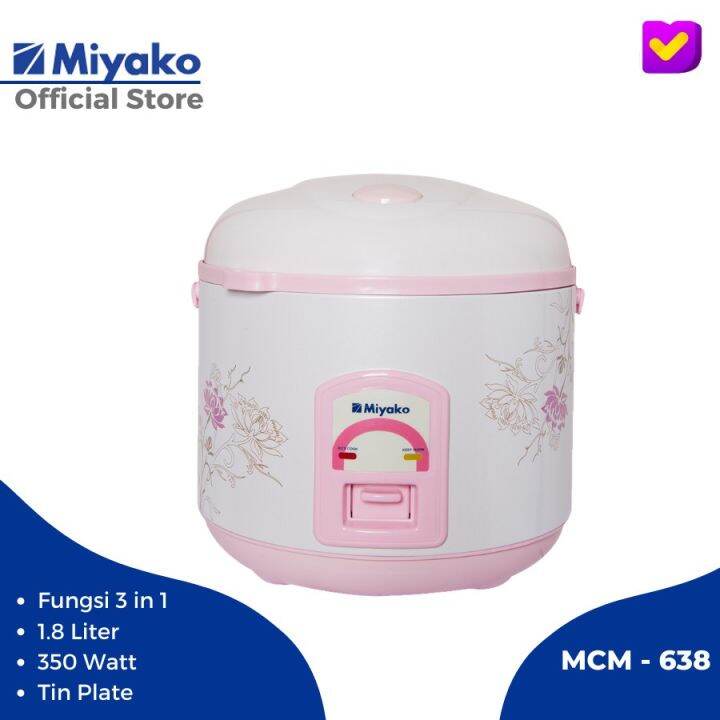 Rice Cooker Miyako MCM 638 Magic Com Penanak Nasi Kapasitas 1,8 Liter