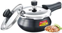 Prestige Deluxe Duo Plus Induction Base Aluminium Pressure Cooker (2 Litres, Black) 20359