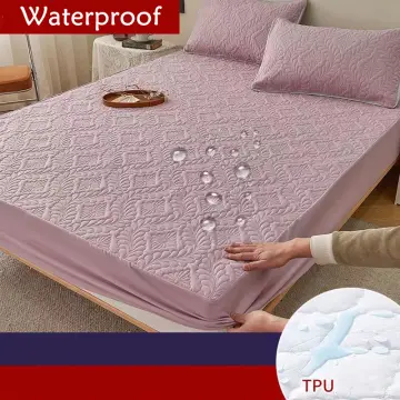 WOSTAR Waterproof mattress protector cover solid embroidery king