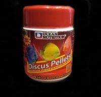 อาหารปลาน้ำจืด ยี่ห้อโอเชี่ยน นูทริชั่น Discus Pellets  125g  ขนาด 125กรัม