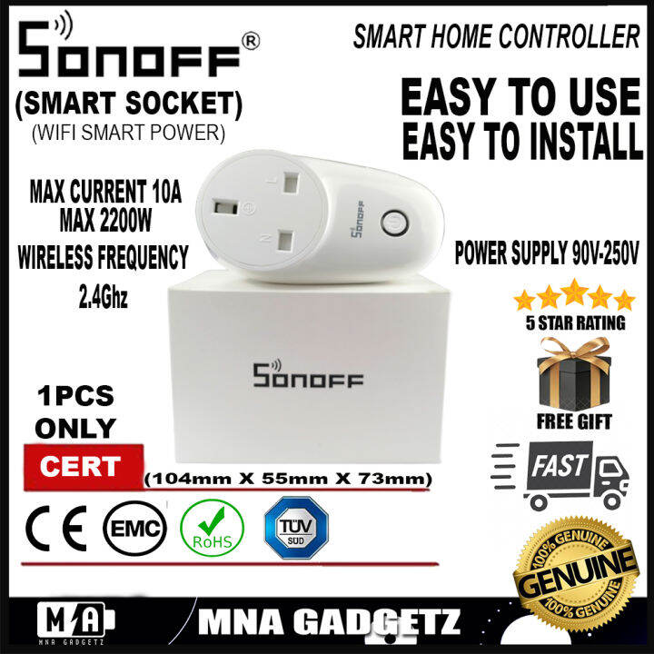 SONOFF SMART SOCKET S26G MNA Wifi Smart Socket UK Plug Wireless App