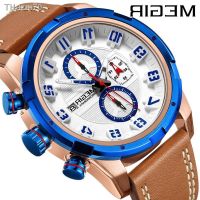 ⌚ นาฬิกา Meg multi-functional sports timing megir watch men leather quartz 2082 g