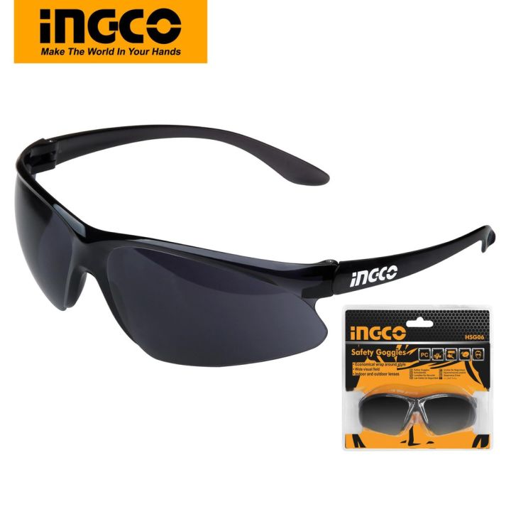 ingco-แว่นตาช่างเชื่อม-สีดำ-รุ่น-hsg06-safety-goggles-แว่นตางานเชื่อม-แว่นตาดำ-แว่นตา-เลนส์ดำ-แว่นตากันสะเก็ด-แว่นตา-อิงโค่-อิงโก้