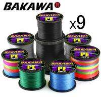 BAKAWA Pesca Fly Fishing Line 9 Strand PE Carp Braided Wire Peche Sea Spinning Multifilamento Cord 22~135LB 1000M 500M 300M 100M