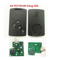 Keyless Go การ์ดกุญแจรถศิลปะแฮนด์ฟรี4ปุ่ม433Mhz ชิป4A Pcf7953m สำหรับ Renault Clio IV 4 Captur 2009-2017