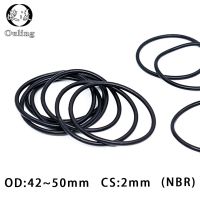 20ชิ้น/ล็อตแหวนยางไนไตรล์ NBR ซีล O-Ring ความหนา2Mm OD 42/43/45/46/47/48/49/50*2มม. O แหวนซีลปะเก็นไนไตรล์แหวนรองน้ำมัน