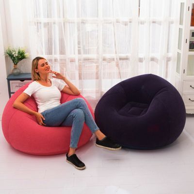 เก้าอี้โซฟาแบบพองผ้านุ่มอากาศสำหรับโซฟาเก้าอี้เล้าจน์ห้องนั่งเล่นเสื่อทาทามิเฟอร์นิเจอร์โซฟาพักผ่อน