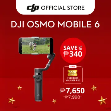 DJI OSMO Mobile 6 Smartphone Gimbal Stabilizer, 3-Axis Phone Gimbal,  Built-in Extension Rod, Portable and Foldable for Android & iPhone,  Vlogging