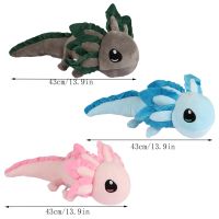 【LZ】✶✚❒  Boneca Axolotl de pelúcia infantil travesseiro macio de pelúcia rosa e azul presente de Natal coleção para fãs 43cm