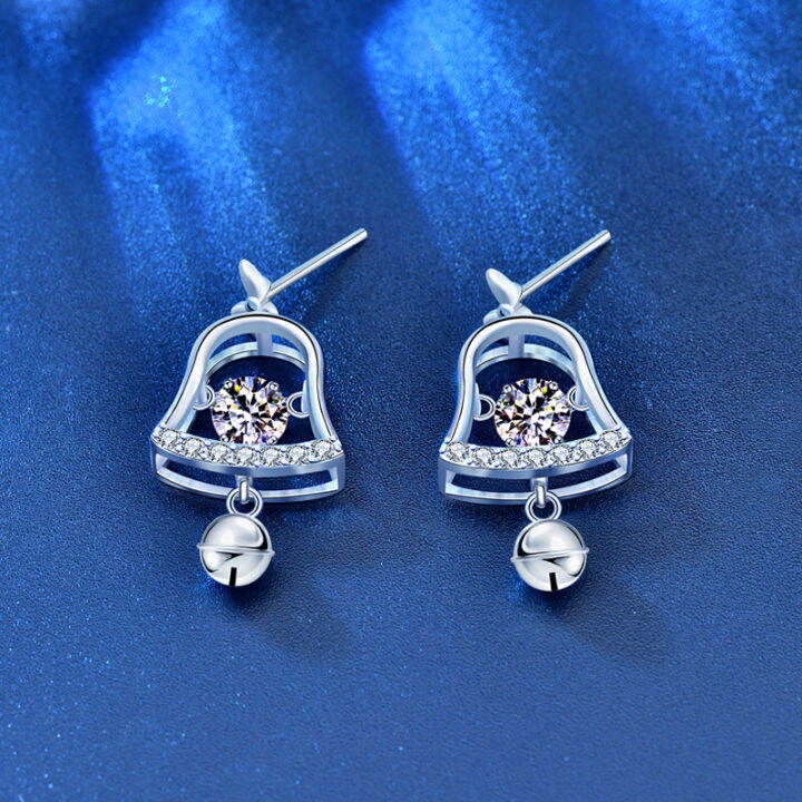 european-and-american-jingling-bell-earrings-elegant-tassel-earrings-925-silver-needle-exquisite-fashion-moissanite-ear-studs-earrings