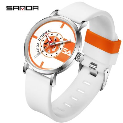 SANDA Fashion Mens Quartz Watches Casual Sports Silicone Strap Trend Watch For Men Wristwatch 50M Waterproof Relogio Masculino