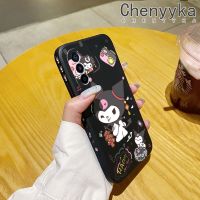 เคส Chenyyyka สำหรับ Huawei Nova Y70 Plus Nova 10 Pro Nova 10 SE เคสการ์ตูน Happy Kuromi ลายดีไซน์ใหม่บางเคสโทรศัพท์ป้องกันขอบสี่เหลี่ยมเคสนิ่มเคสปลอกซิลิโคนกันกระแทก