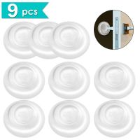 New 9PCS Thicken Wall Protector PU Transparent Door Stopper Doorknob Handle Buffer Walls Furniture Reusable Anti Collision Pad Decorative Door Stops