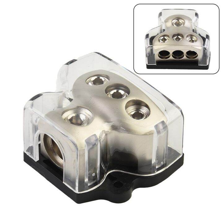 Car Power Distributor Block 1PC 3 Way Deep Wire Recesses Distribution