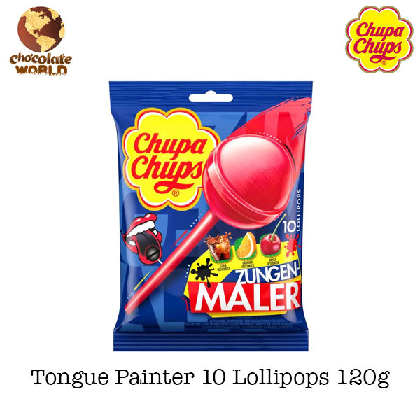 Chupa Chups Tongue Painter 10 Lollipops 120g 