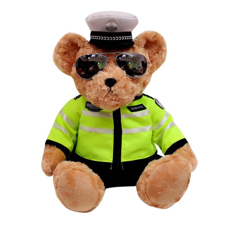 police-teddy-bear-plush-toy-teddy-bear-doll-web-celebrity-bear-doll-traffic-police-fighters-hold-pillow-bear-doll-gifts-bear