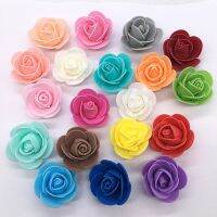 100Pcs Mini Rose Head Foam Flowers Artificial Rose Styrofoam Rose Bear Small Flowers for Crafts Valentine Day Gift Wedding Decor