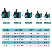 Submersible Fountain Pond Water Side Tank เครื่องสูบน้ำพิพิธภัณฑ์สัตว์น้ำเครื่องสูบน้ำ Suction Water Filter เครื่องสูบน้ำ Fish Quiet