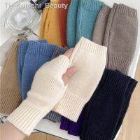 【hot】∈☏  Fashion Hand Gloves Warmer Stretchy Arm Crochet Knitting Soft Wool Mittens Fingerless Color