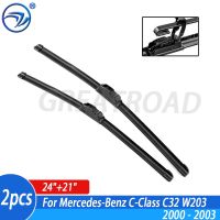 Wiper 4A Front Wiper Blades For Mercedes-Benz C-Class C32 W203 2000 - 2003 Windshield Windscreen Front Window 24"21"